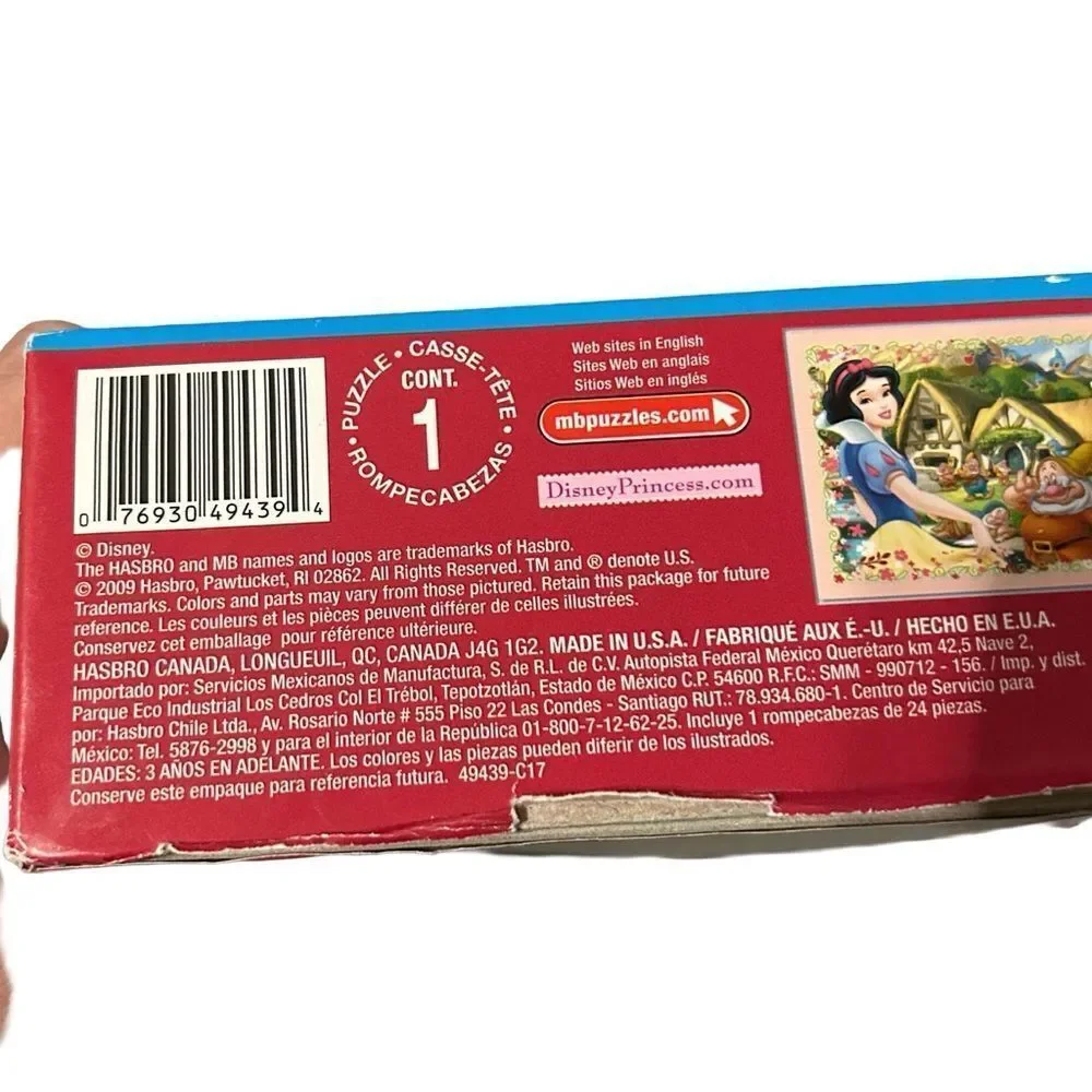 Y2K Disney Snow White and the Seven Dwarves Hasbro Preschool Jigsaw Puzzle